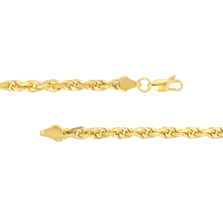 14K Yellow Gold 4.4mm Rope Chain 22"