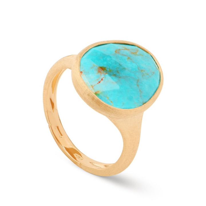18K Yellow Gold Ring with Turquoise