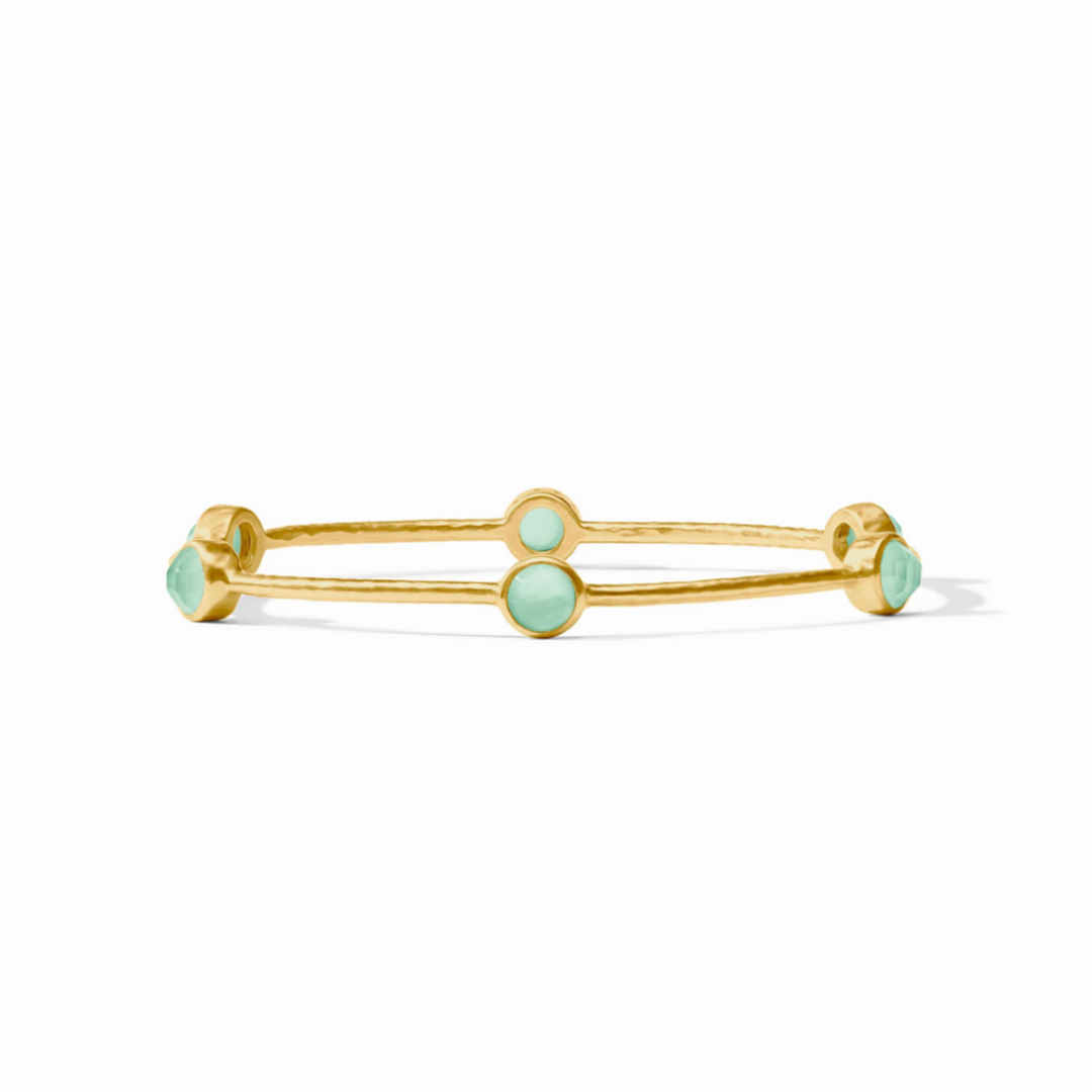 Milano Luxe Bangle In Iridescent Aquamarine Blue