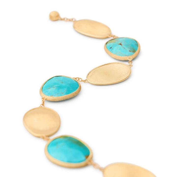 18K Yellow Gold with Turquoise Bracelet