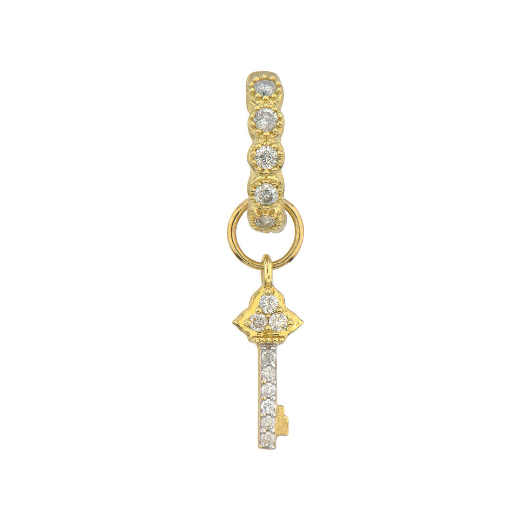 18K Gold Petite Diamond Key Charm