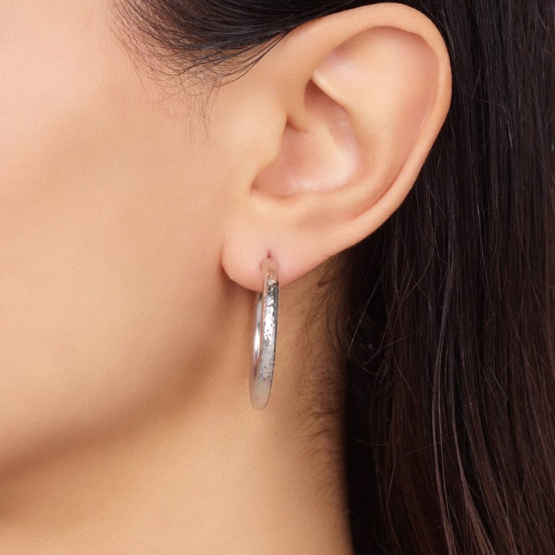 Hoopla Couture Silver Hoop Earrings