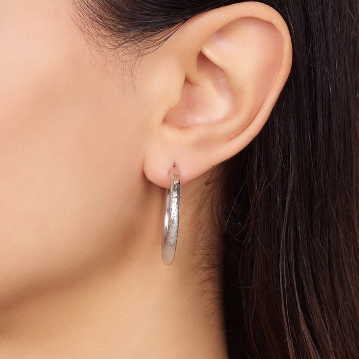 Hoopla Couture Silver Hoop Earrings