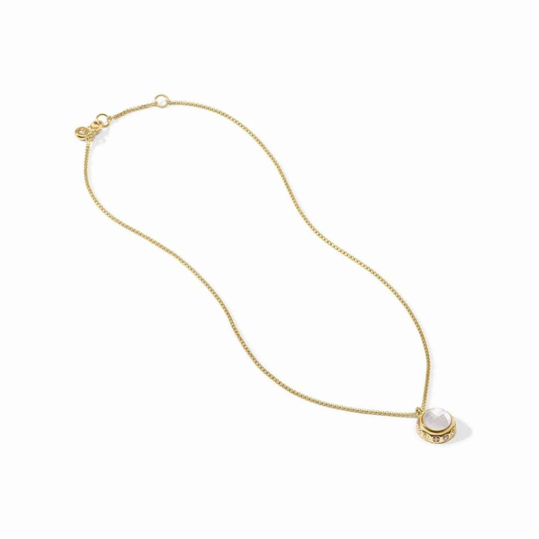 Rainbow Delicate Necklace In Iridescent Clear Crystal