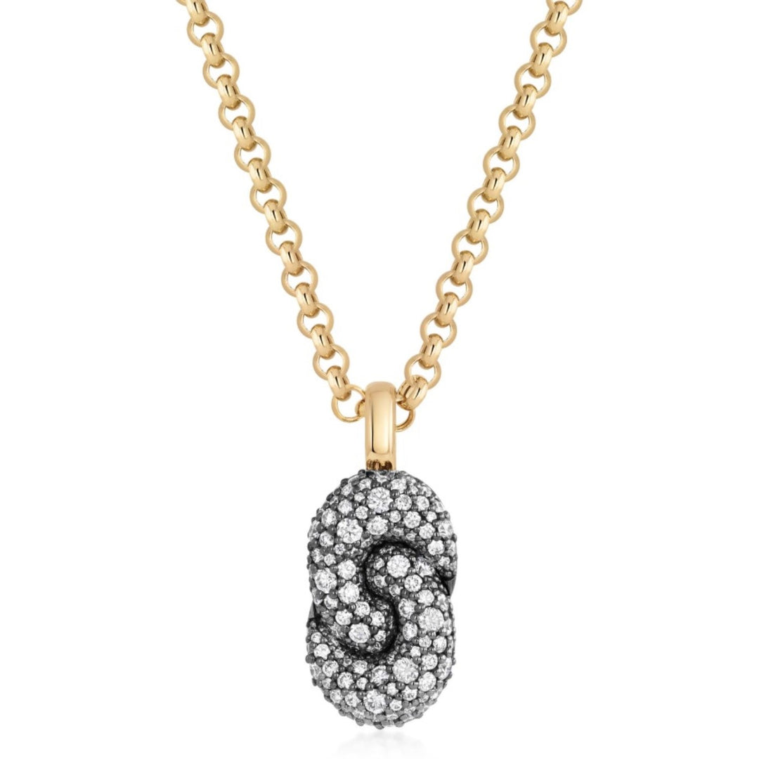 Elongated Duet Medium Necklace - 18"