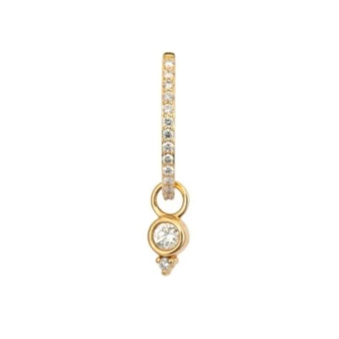 Single Diamond Bezel Charm - Single