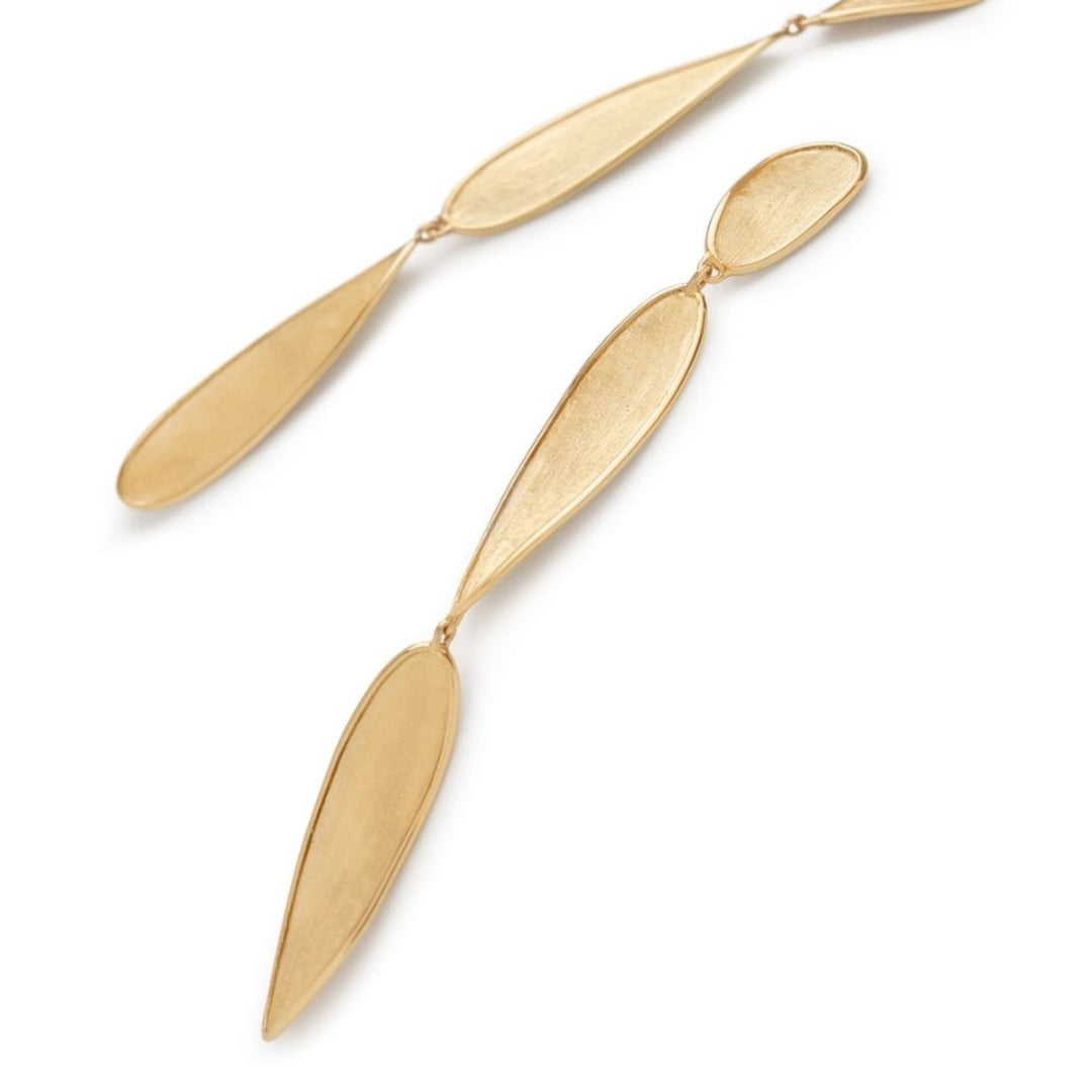 18K Lunaria Twist Three Drop Earrings
