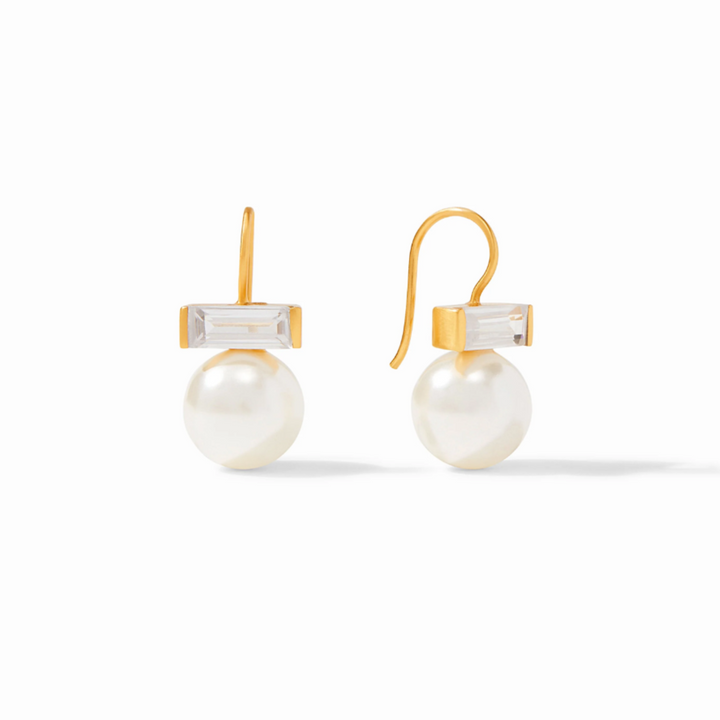 Charlotte Earring With Cubic Zirconia And Pearl