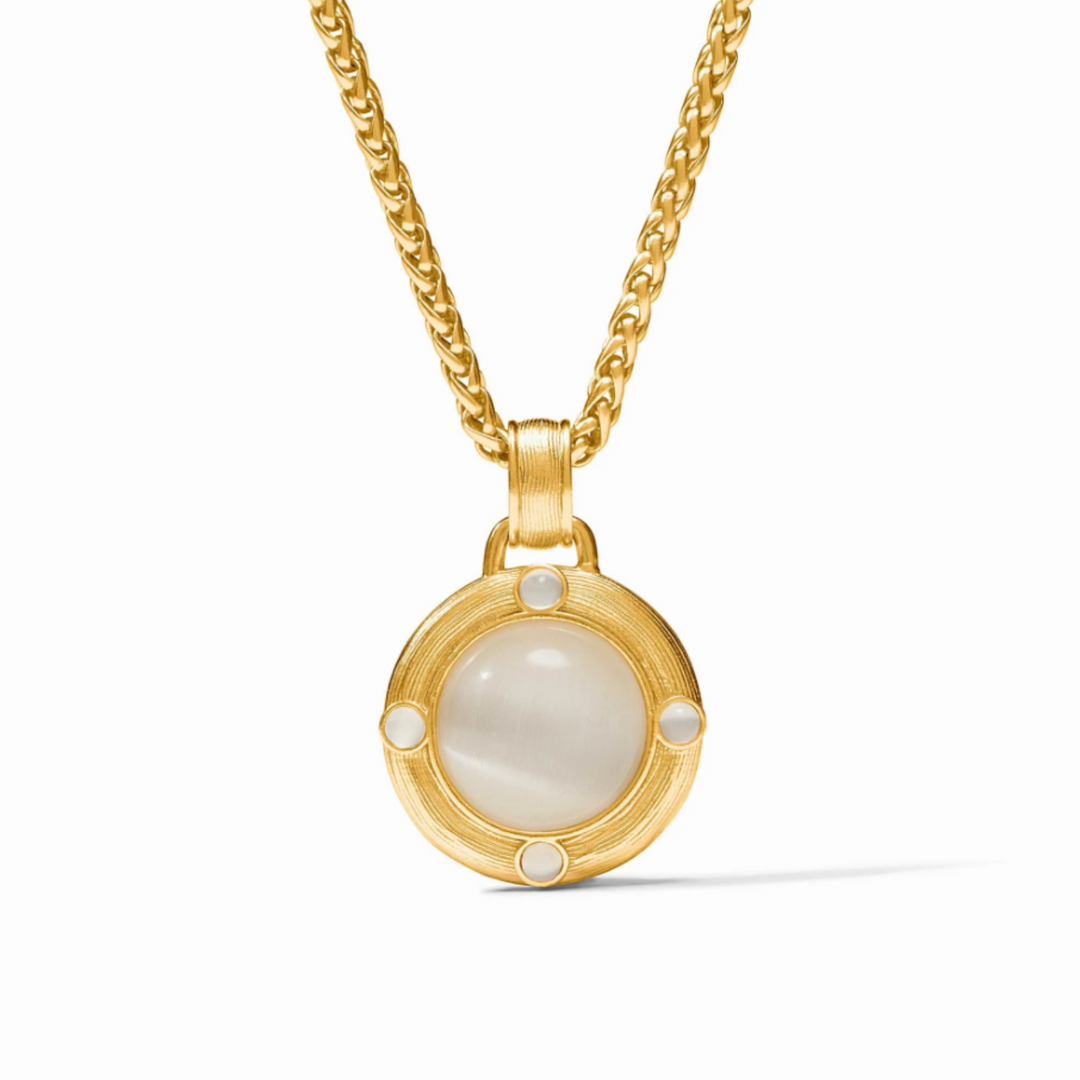Cobblestone Demi Necklace In Ivory Cat's Eye - 18.75"