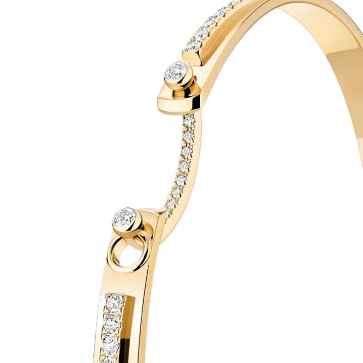 Yellow Gold Tuxedo Mood Bangle