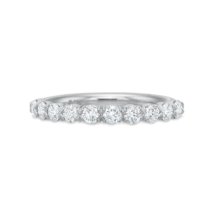 18K White Gold Flush Fit 0.76cts Round Diamond Wedding Ring