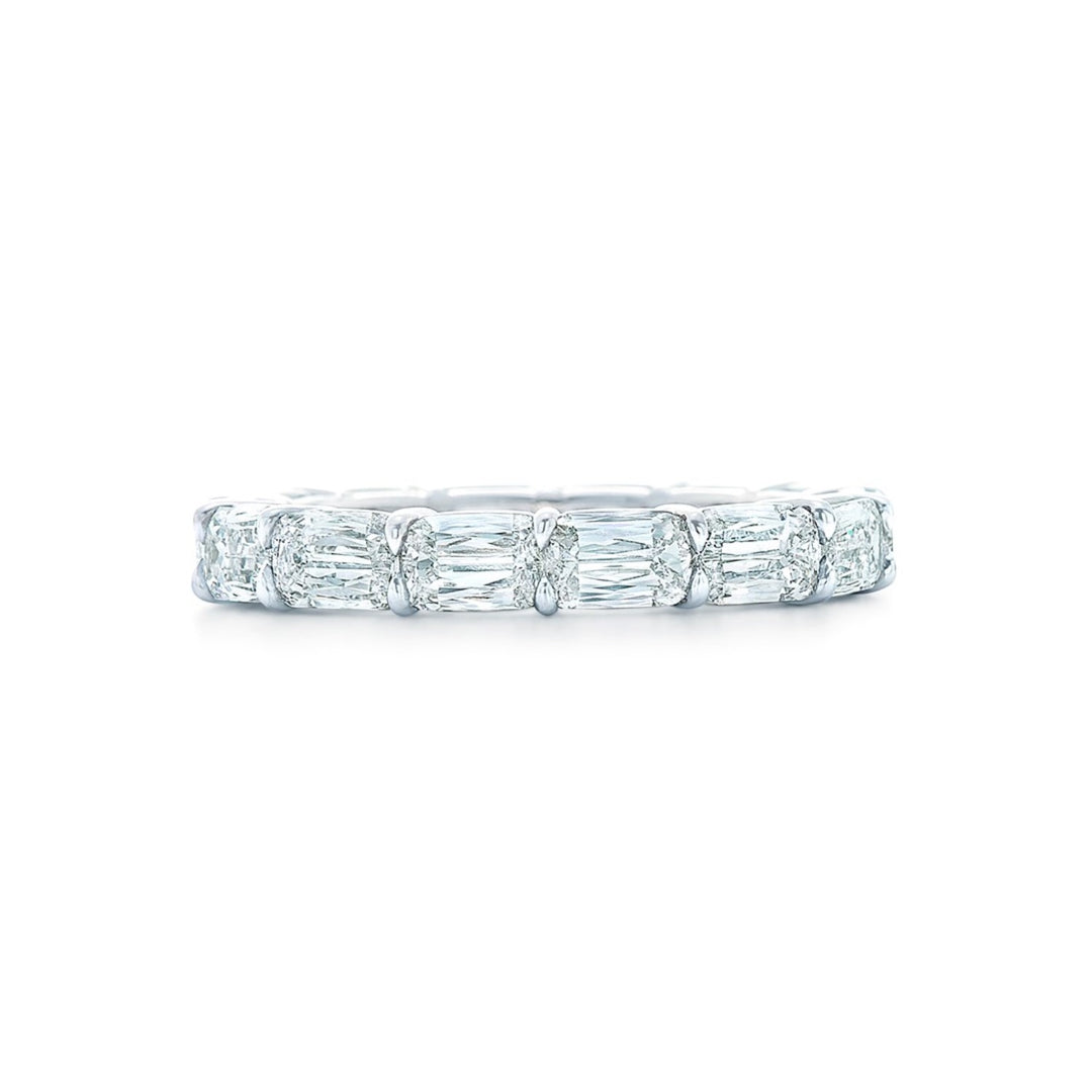 Platinum Ashoka Cut Diamond Eternity Ring