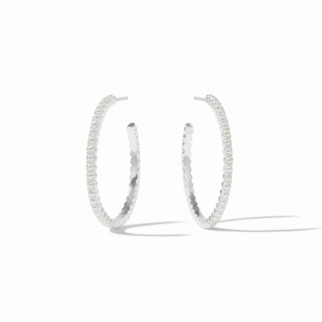 Silver Juliet Hoop With Pearls - Medium