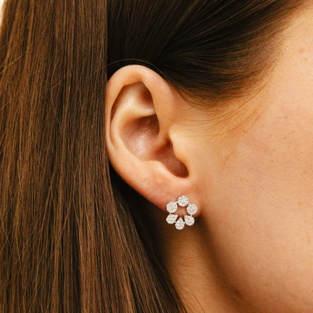 Taylor Beth Diamond Cut Out Studs