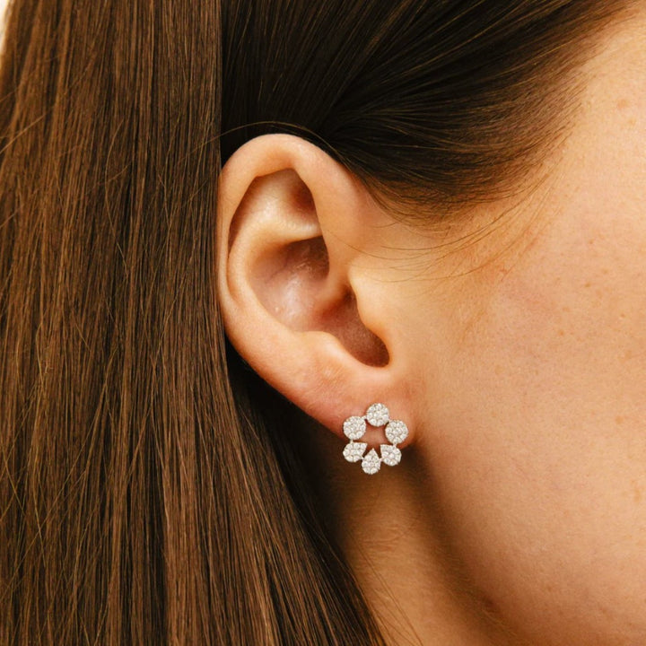 Taylor Beth Diamond Cut Out Studs