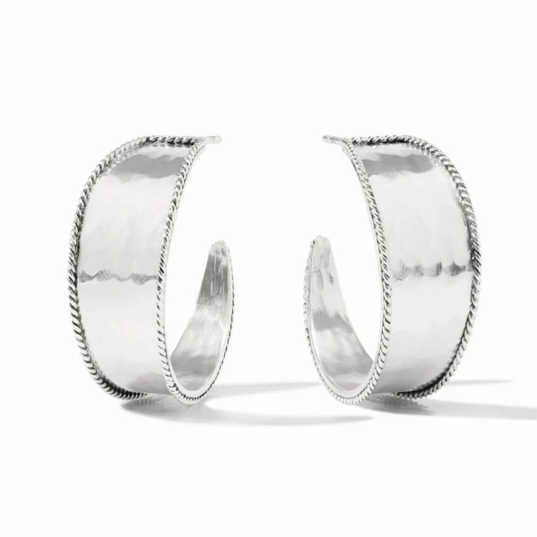 Silver Savoy Hoop - Medium