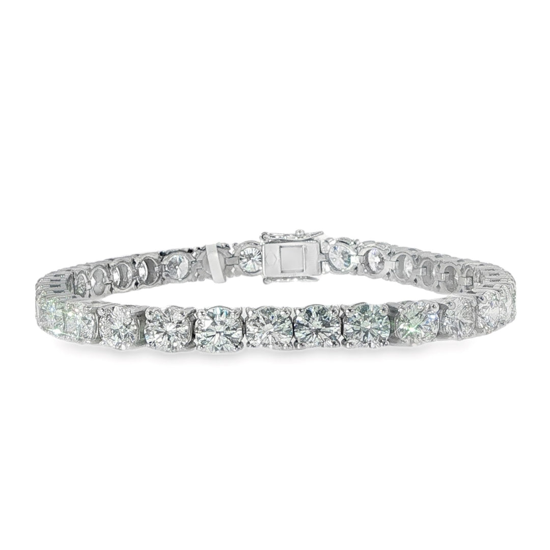 Platinum Diamond Tennis Bracelet Weighing 16.88cts