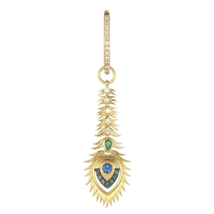 Peacock Eye Feather Charm
