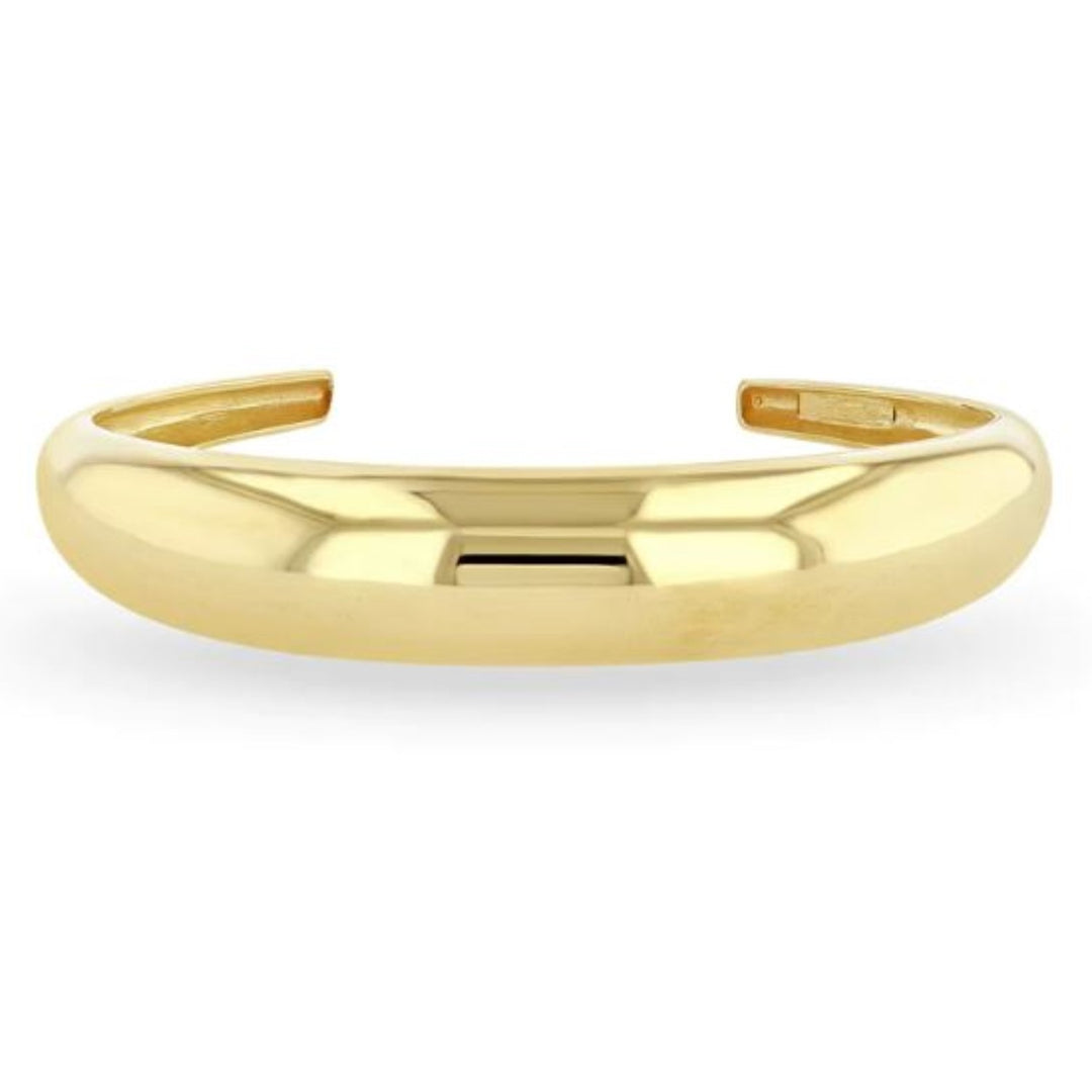 14K Gold Aura Domed Cuff Bracelet