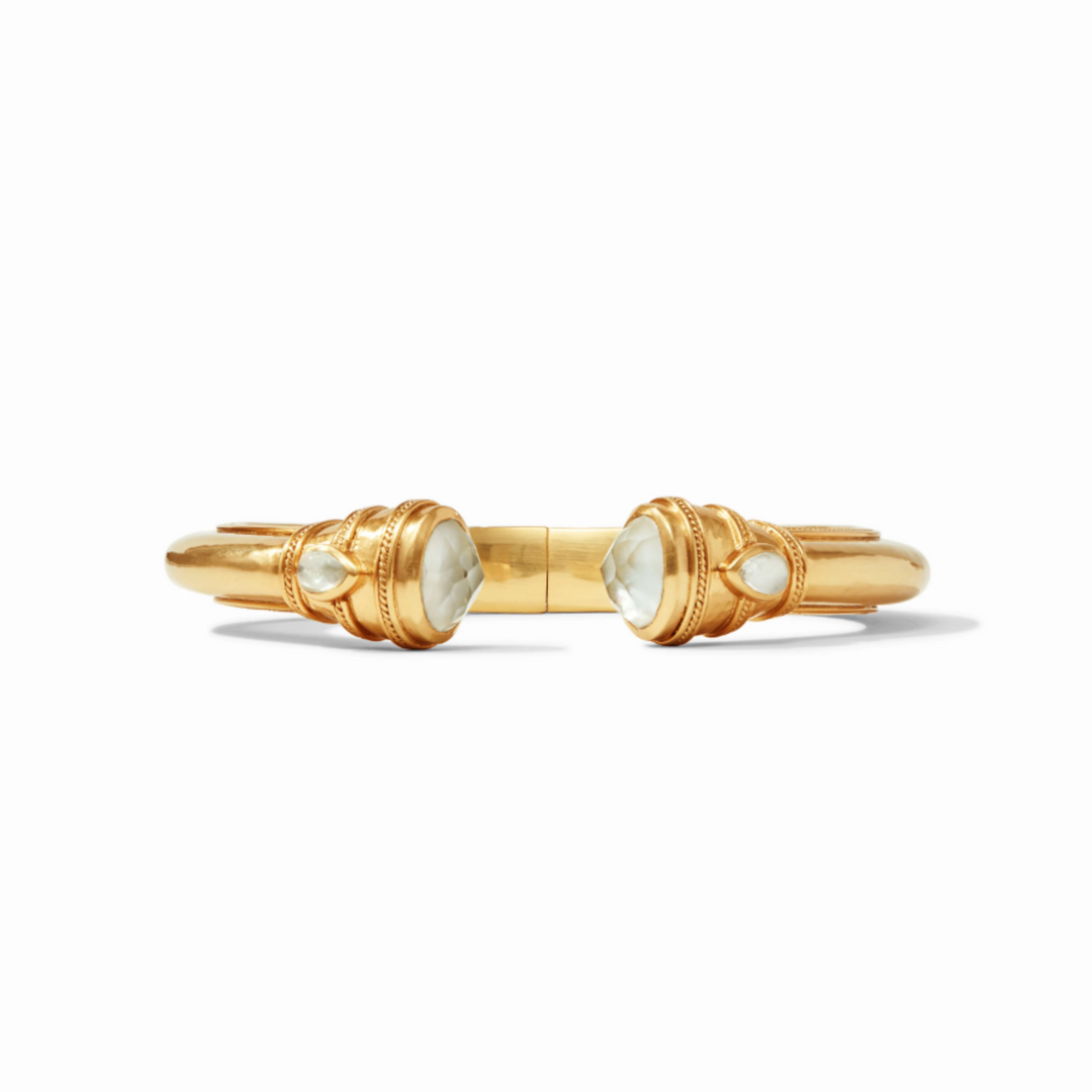 Cannes Demi Cuff With Iridescent Clear Crystal