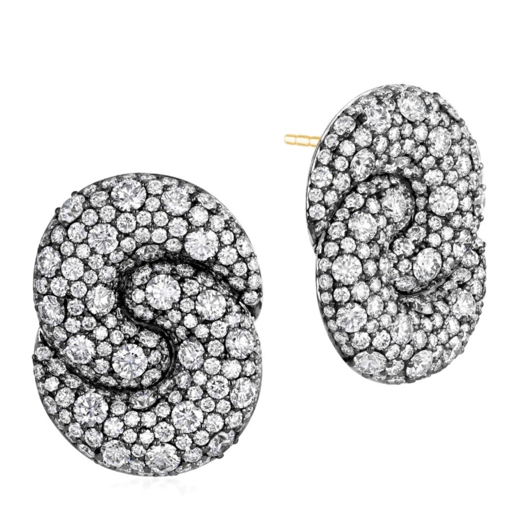 All Diamond Large Duet Earrings