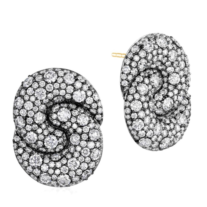 All Diamond Large Duet Earrings