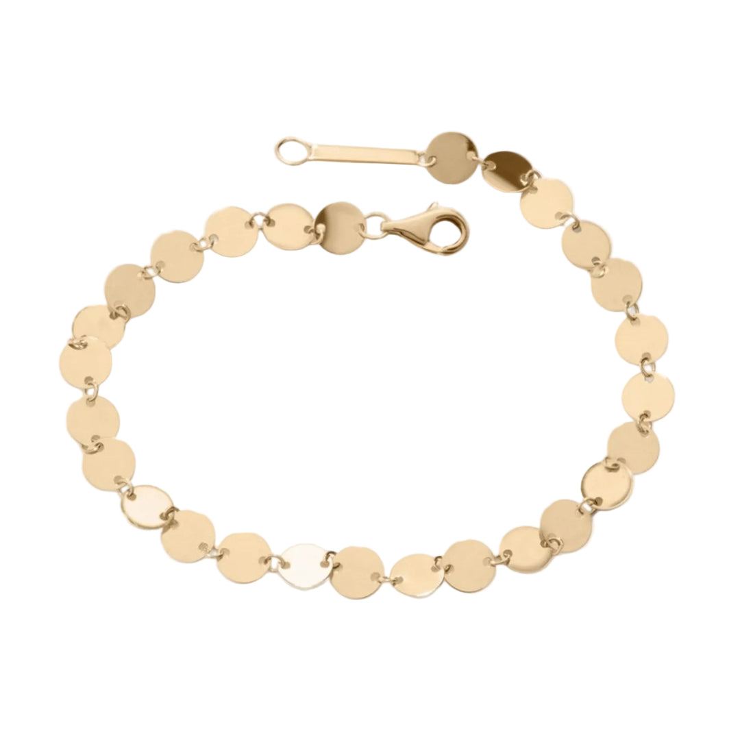 Single Strand Disc Chain Bracelet