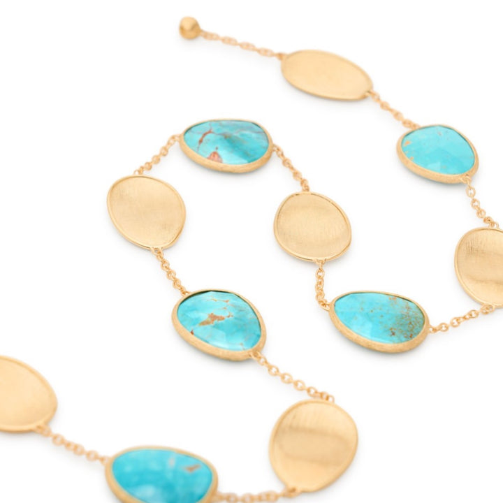 18K Yellow Gold Collar Necklace with Turquoise