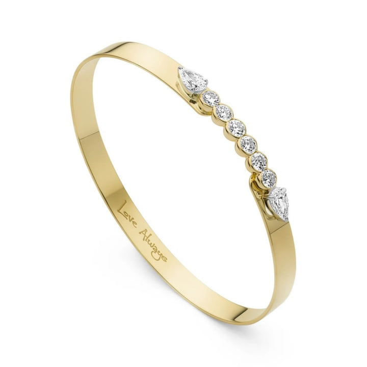 Double Pear And Round Diamonds Love Always Bracelet