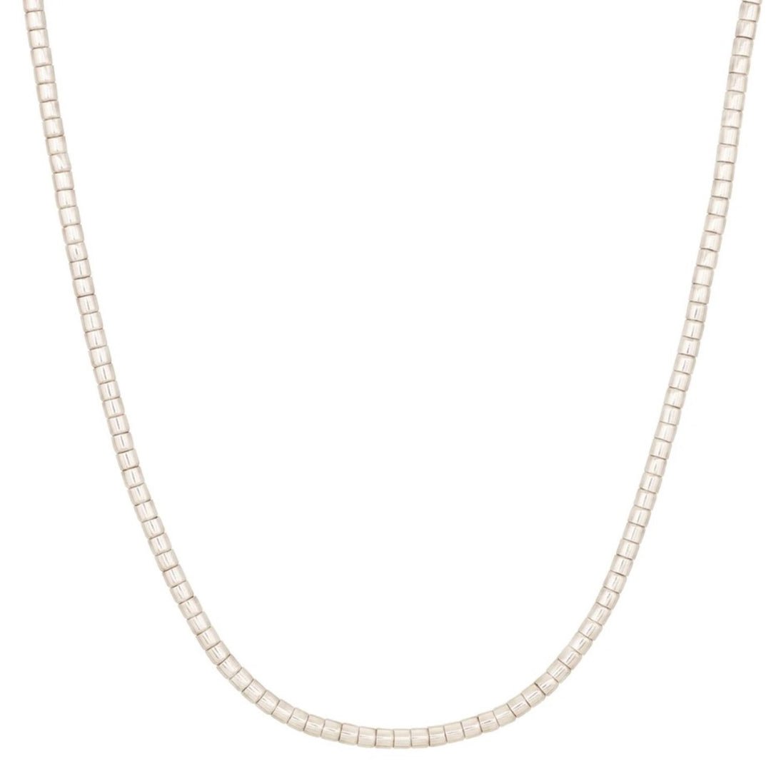 Vertigo Couture Silver Diamond Beaded Necklace - 16-18"
