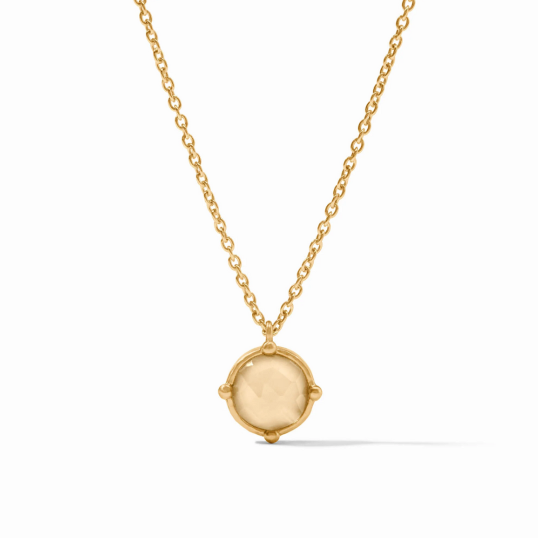 Honeybee Solitaire Necklace In Iridescent Champagne