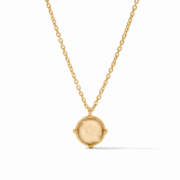 Honeybee Solitaire Necklace In Iridescent Champagne