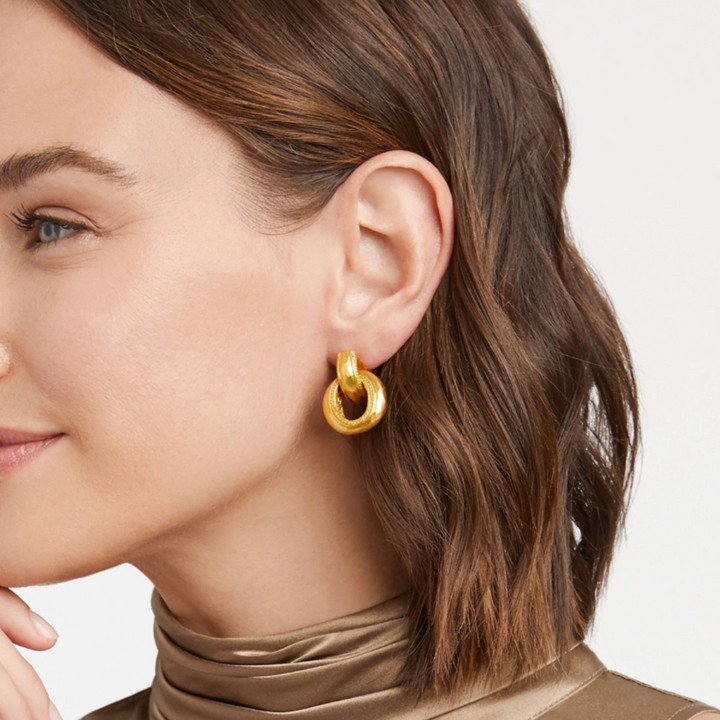 Cannes Doorknocker Earrings In Gold