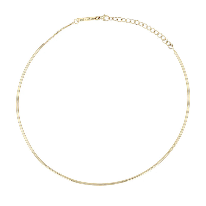 14K Gold Wire Choker Necklace