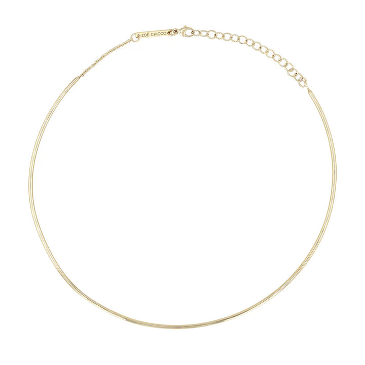 14K Gold Wire Choker Necklace
