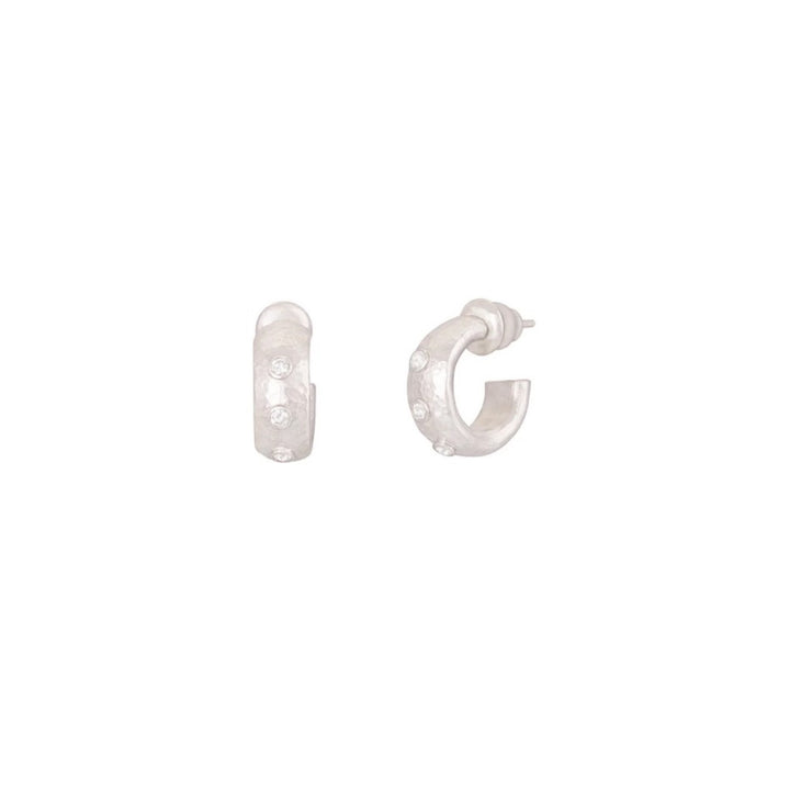 Hoopla Couture Hoop Earrings With Diamond Accents