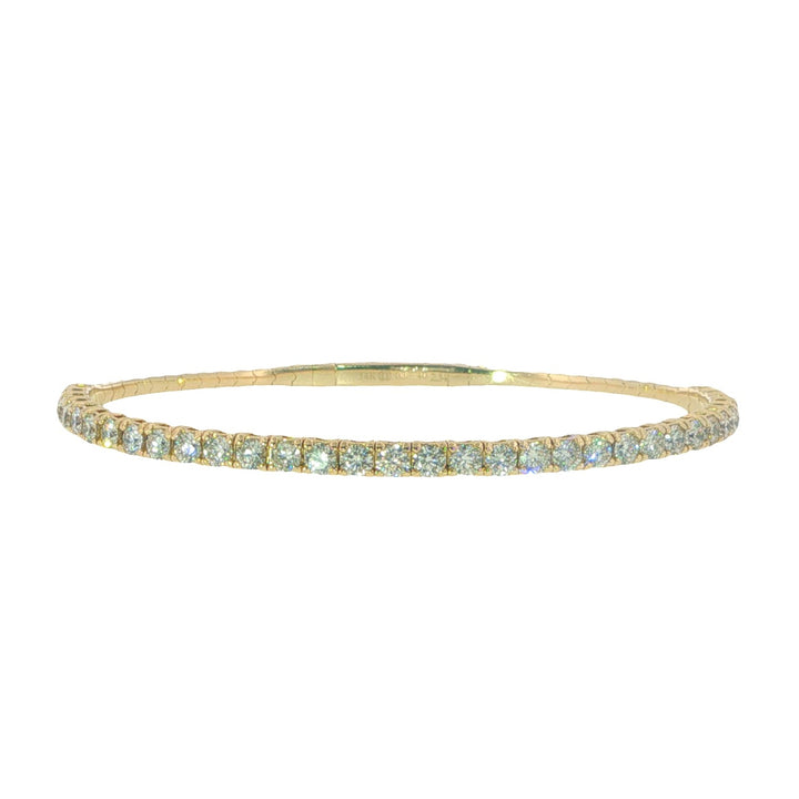 Yellow Gold Flexible Bracelet With 2.94cts Diamonds