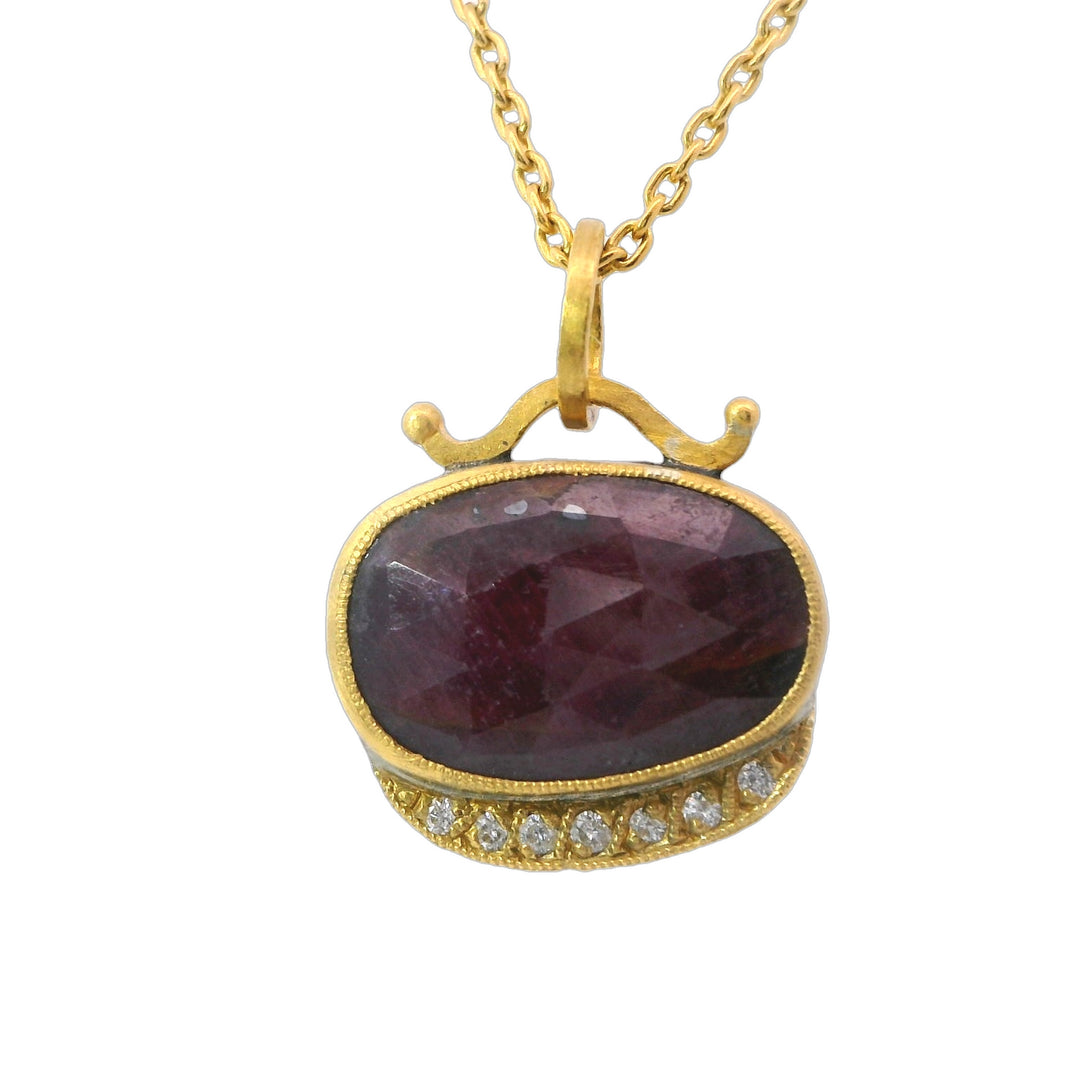 Purple Ruby Pendant