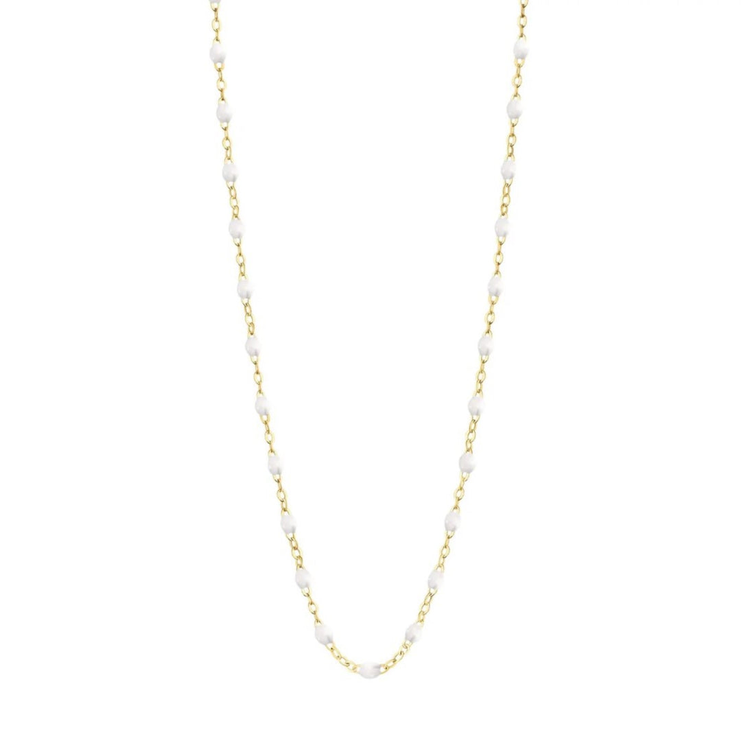 Classic Gigi White Beaded Necklace - 16.5"