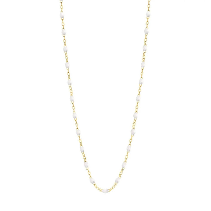 Classic Gigi White Beaded Necklace - 16.5"