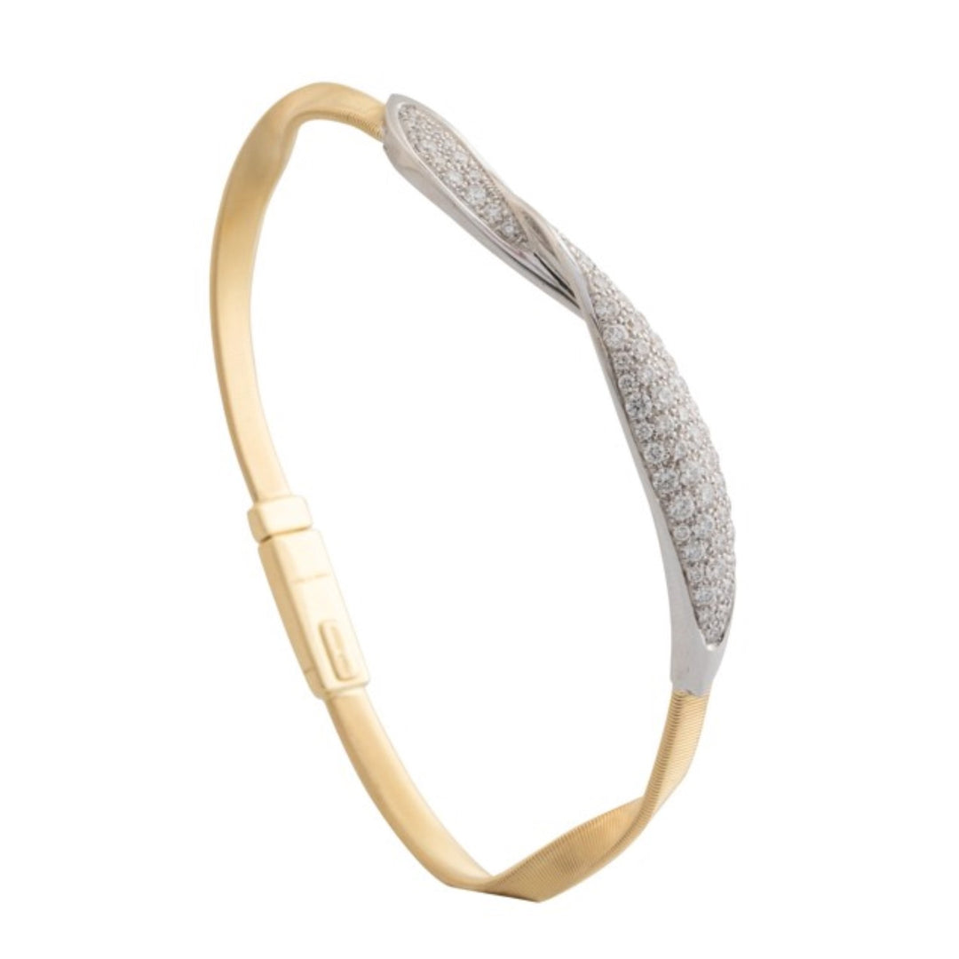 18K Marrakech Bangle With Pave Diamonds