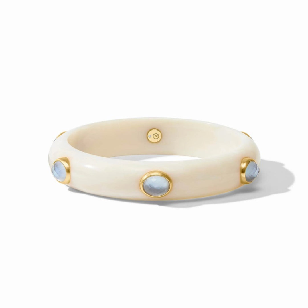 Iridescent Chalcedony Blue Carnaby Stone Bangle