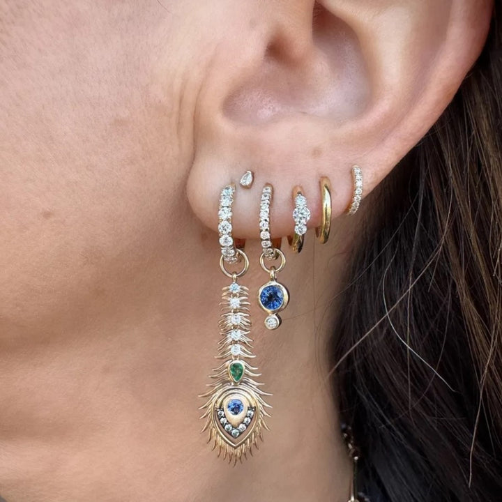 Peacock Eye Feather Charm