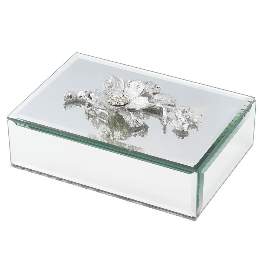 Silver Mirrored Botanica Box