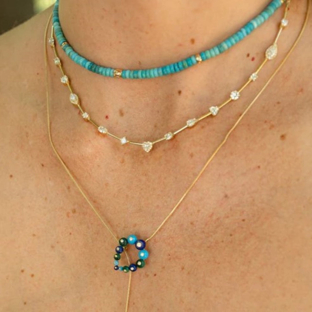 14K Yellow Gold Rock Candy Necklace