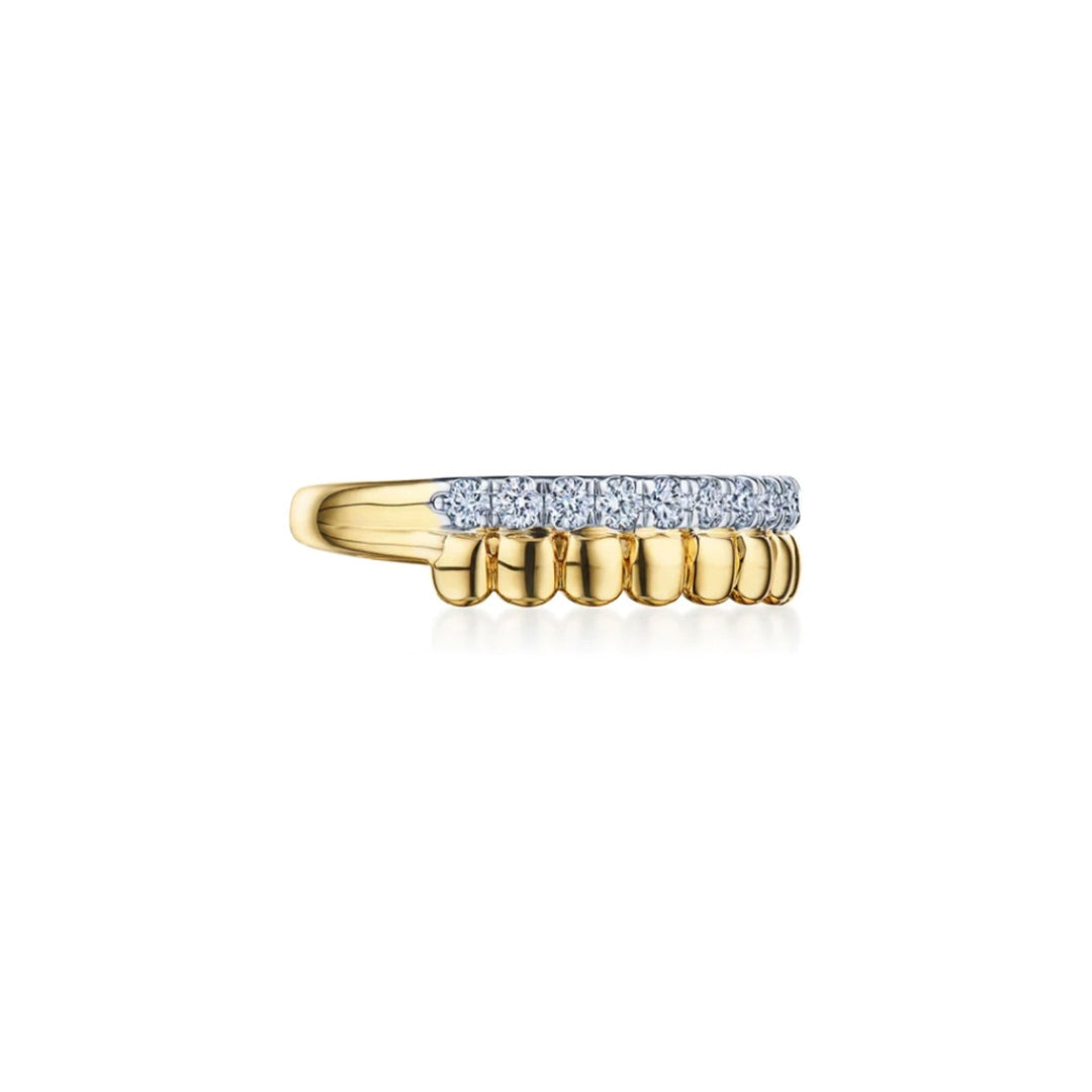 18K Yellow Gold And White Gold Sirena Diamond Ring - Size 6