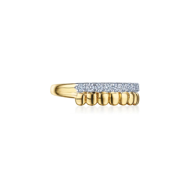 18K Yellow Gold And White Gold Sirena Diamond Ring - Size 6