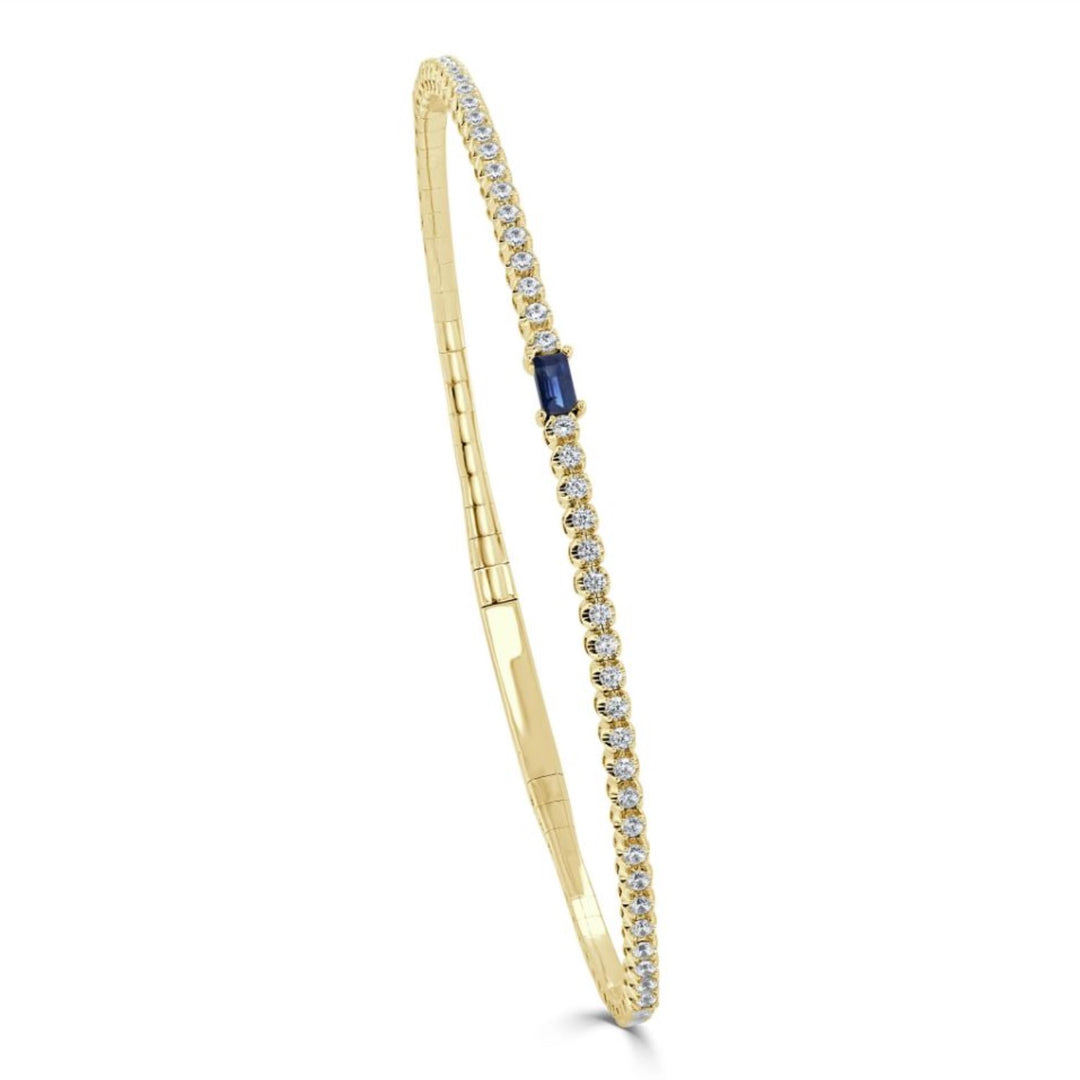 Sapphire and Diamond Birthstone Bracelet