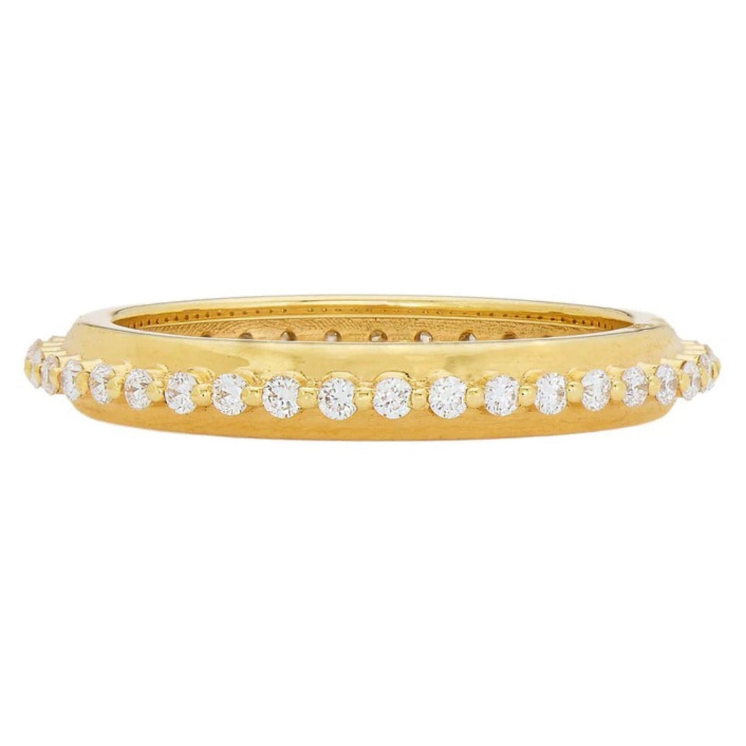 18K Yellow Gold Colette Diamond Wedding Band - Size 7