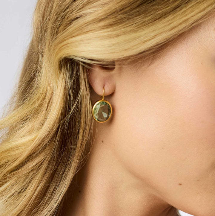 Aquamarine Blue Laguna Stone Earrings